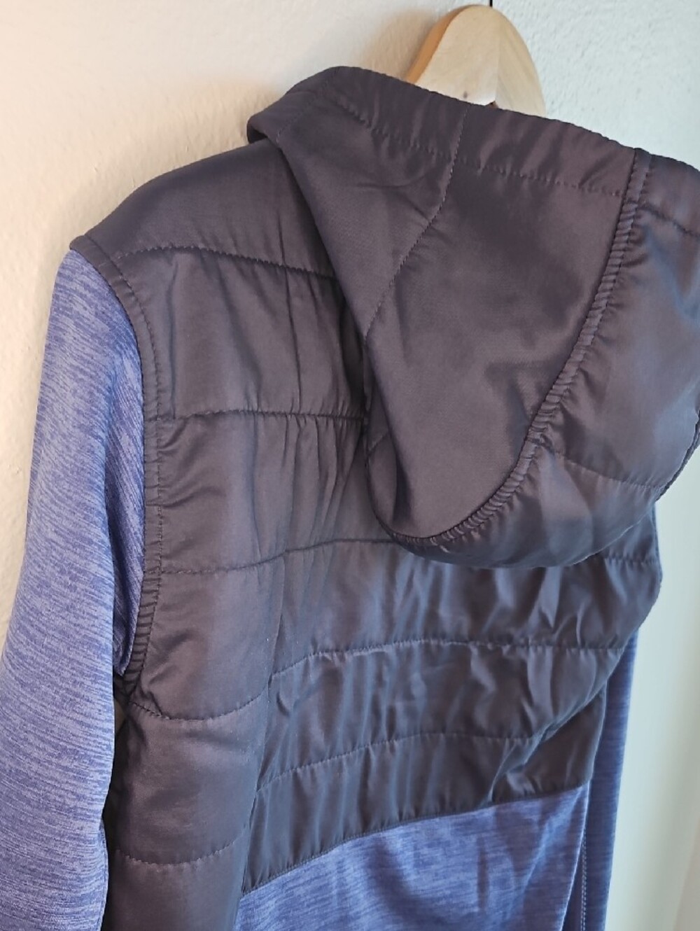 Columbia Blue Hybrid Fleece Hooded Kids Jacket Size Large 14/16 - Picture 13 of 13